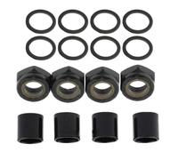 UNTERING Juego de tuercas de reparación, arandelas espaciadoras de tuercas para monopatín, camiones, monopatín, camión, arandela de velocidad, espaciadores redondos de metal, arandelas estándar para