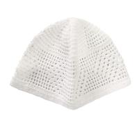 UNTERING Kufi - Gorro de punto ahuecado para adultos, adolescentes, musulmanes, transpirable, casual, hecho a mano, ahuecado, para rezar y mantener tradicional, gorras de calavera para hombres y