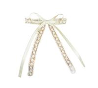 UNTERING Lazo de cinta elegante de los años 2000 con clip lateral para el pelo, diseño de hada, lazo grande de balletcore para mujer