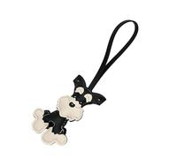 UNTERING Llavero multiusos para perros Schnauzer, accesorio de moda para los amantes de las mascotas y personas elegantes en resistente colgante de piel sintética para perros, Negro, Pendant 6.3x9.8cm