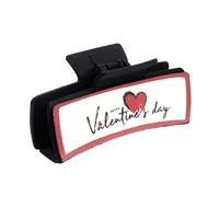 UNTERING Pinzas para el pelo para el día de San Valentín, pinzas grandes con forma de corazón, bonitas, pinzas de sujeción fuerte, herramienta de peinado, pinzas para el cabello para mujer, talla L