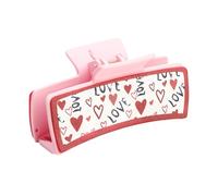 UNTERING Pinzas para el pelo para el día de San Valentín, pinzas grandes con forma de corazón, bonitas, pinzas de sujeción fuerte, herramienta de peinado, pinzas para el cabello para mujer, talla L