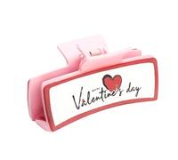 UNTERING Pinzas para el pelo para el día de San Valentín, pinzas grandes con forma de corazón, bonitas, pinzas de sujeción fuerte, herramienta de peinado, pinzas para el cabello para mujer, talla L