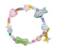 UNTERING Precioso accesorio de cuerda de zanahoria y conejos de dibujos animados para mujer, pieza de joyería de cerámica con cuentas vintage, piezas de joyería de colores, talla única, como se