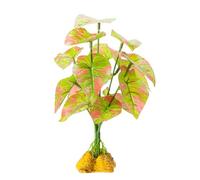 UNTERING Reptiles Planta Ocultar Hierba Hojas Flexibles Terrario Jungla Hábito Para Lagartijas Serpientes Decoración Artificial Falsa Decorativa