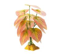 UNTERING Reptiles Planta Ocultar Hierba Hojas Flexibles Terrario Jungla Hábito Para Lagartijas Serpientes Decoración Artificial Falsa Decorativa