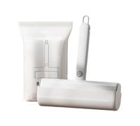 UNTERING Rodillo de pelusa para eliminar el pelo de mascotas con rollos de papel adhesivo recargable para perros, gatos, pieles en ropa, ropa de cama, alfombras, superficies, rodillo de pelusa