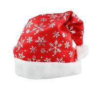 UNTERING Sombrero de Papá Noel con patrón de copo de nieve dorado para adultos, a prueba de viento, tradicional rojo, para adolescentes, regalos de Año Nuevo, sombreros de felpa para adultos, sombrero