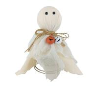 UNTERING Spookys - Líder de árbol de Halloween con base de metal rústico y detalles de algodón para decoración de narración de historias de chimenea espeluznante