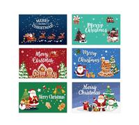 UNTERING Tarjetas de Navidad de materiales reciclables con calcomanías de sobre, obras de arte únicas para consumidores, regalos de negocios, deseos de temporada, tarjetas de Navidad reciclables