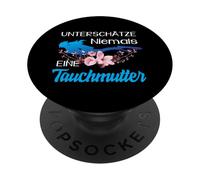 Unterschätze Niemals Eine Tauchermutter Tauchen Mama PopSockets PopGrip Adhesivo