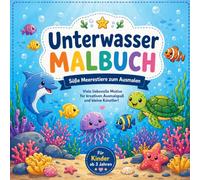 Unterwasser Malbuch: Süße Meerestiere zum Ausmalen - Für Kinder ab 3 Jahren