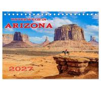 Unterwegs in ARIZONA (Tischkalender 2027 DIN A5 quer), CALVENDO Monatskalender: Der Grand Canyon State ist berühmt für seine Western- und ... und das blau-grüne Wasser des Colorado River.
