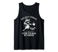 Until I've Have My Coffee Funny Raccoon Gag Joke Retro 90s Camiseta sin Mangas
