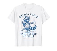 Until I've Have My Coffee Vintage Funny Raccoon Retro 90s Camiseta