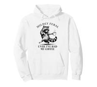 Until I've Have My Coffee Vintage Funny Raccoon Retro 90s Gag Sudadera con Capucha