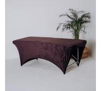 Untitled Funda Elástica para Camilla de Masaje y Estética | Velours | con Abertura para los Pies y Elástico Ajustable | para Extensión de Pestañas, Salones de Belleza (Marrón Oscuro, 70 x 190 cm)