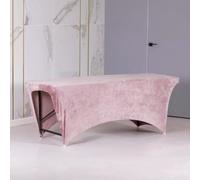 Untitled Funda Elástica para Camilla de Masaje y Estética | Velours | con Abertura para los Pies y Elástico Ajustable | para Extensión de Pestañas, Salones de Belleza (Rosa, 70 x 190 cm)
