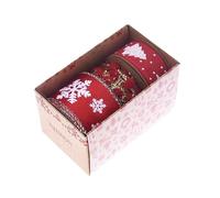 UnTreeTime Cintas navideñas Cintas de regalo Cinta de grosgrain Banda Raya Regalo brillante Envoltura de pastel Decoración navideña Cinta Correa Adorno Banda for el cabello Costura(BX-3)