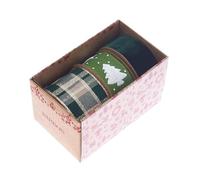 UnTreeTime Cintas navideñas Cintas de regalo Cinta de grosgrain Banda Raya Regalo brillante Envoltura de pastel Decoración navideña Cinta Correa Adorno Banda for el cabello Costura(BX-13)