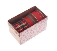 UnTreeTime Cintas navideñas Cintas de regalo Cinta de grosgrain Banda Raya Regalo brillante Envoltura de pastel Decoración navideña Cinta Correa Adorno Banda for el cabello Costura(BX-1)