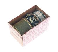 UnTreeTime Cintas navideñas Cintas de regalo Cinta de grosgrain Banda Raya Regalo brillante Envoltura de pastel Decoración navideña Cinta Correa Adorno Banda for el cabello Costura(BX-14)