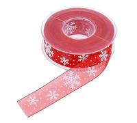 UnTreeTime Cintas navideñas Nieve roja/blanca Cintas de regalo Cinta de grosgrain Banda Raya Regalo brillante Envoltura for pastel Decoración navideña Cinta Correa Adorno Banda for el cabello Costura(