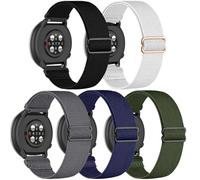 UNUJIX - 5 pulseras elásticas de nailon de repuesto para pulsera Polar ignite/ignite 2/ignite 3, tejido elástico de repuesto para Polar Unite/Pacer, hombre y mujer, Nailon, Sin gemas