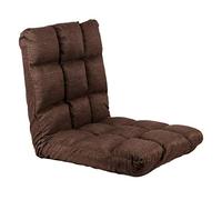UNUS Cojín para silla de suelo con respaldo ajustable, ideal como silla de meditación, silla de lectura o silla de estadio, color marrón