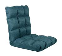 UNUS Cojín para silla de suelo con respaldo ajustable, ideal como silla de meditación, silla de lectura o silla de estadio, color azul