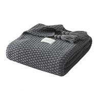 UnvfRg - Manta de punto nórdica hecha a mano, moderna y suave, para sofá o cama, color gris
