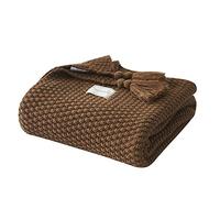 UnvfRg - Manta de punto nórdica hecha a mano, moderna y suave, para sofá o cama, color marrón