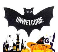 Unwelcome Bat Shaped Coir Mat - Bat Doormats, Unwelcome Mats for Front Door, Unwelcome Door Mat Bats Bat's Bath Mats Halloween, Thick, Non-Slip, Easy to Clean for All Your Need (L)