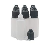 Unxuey 10 Frascos Cuentagotas de Plástico con Goteros a Prueba de Agua, Vacíos, 20 ml, Líquido Ocular Ejuice, Portátiles, Rellenables