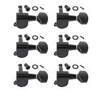 Unxuey 6R derecha guitarra eléctrica sintonizadores sellados, teclas de afinación, clavijas, juego de cabezales de máquina para Fender Stratocaster Telecaster, negro