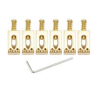 Unxuey Sillas de puente de guitarra, 6 piezas de sillín de trémolo para guitarra eléctrica Fender Strat Stratocaster de repuesto con llave