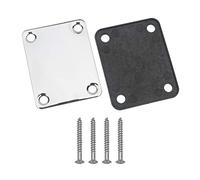 Unxuey - Soporte cromado para guitarra eléctrica con alfombrilla de plástico, 4 tornillos de fijación para Fender Stratocaster Telecaster