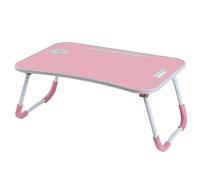 unycos - Bandeja para Cama, Mesa Plegable de Desayuno, Ideal para Portátil, Ordenador y Libros, Ergonómica, Mesa Auxiliar con Atril para Leer en la Cama 60x40x26 cm (Rosa sin Cajón)
