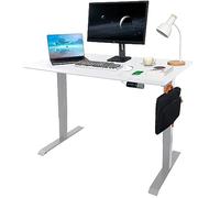 unycos - Escritorio Elevable Eléctrico con Tablero y Puertos USB 3.0, Mesa con Opciones de Altura, Doble Motor, Función Memoria/Anticolisión, 120 * 60 * 2.5cm (Gris/Blanco, Core Dual)