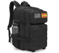 unycos - Mochila Táctica Militar【45L】con Sistema Molle y Bolsillos Laterales, Tela Oxford 900D Resistente, Bolsillos para 3 Días de Emergencias, Caza, Senderismo, Viaje, Crossfit, Gimnasio (Negro)