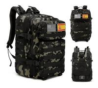 unycos - Mochila Táctica Militar【45L】 Sistema Molle, Tela Oxford 900D Resistente, Bolsillos para 3 Días de Emergencias, Caza, Senderismo, Viaje, Crossfit, Gimnasio (Camuflado 1)