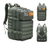 unycos - Mochila Táctica Militar【45L】 Sistema Molle, Tela Oxford 900D Resistente, Bolsillos para 3 Días de Emergencias, Caza, Senderismo, Viaje, Crossfit, Gimnasio, Actividades al Aire Libre (Verde)