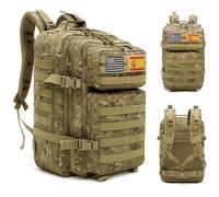 unycos - Mochila Táctica Militar【45L】 Sistema Molle, Tela Oxford 900D Resistente, Bolsillos para 3 Días de Emergencias, Senderismo, Viaje, Crossfit, Gimnasio, Actividades al Aire Libre (Camuflaje 3)