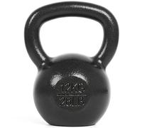 unycos - Pesa Rusa de Hierro Fundido, Kettlebell de 12 kg con Revestimiento Duradero, Mango Amplio para Ejercicios y Entrenamientos de Musculación, Culturismo y Fitness, Gimnasio en Casa (Negro)