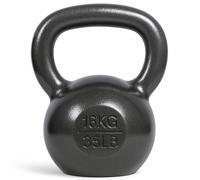 unycos - Pesa Rusa de Hierro Fundido, Kettlebell de 16 kg con Revestimiento Duradero, Mango Amplio para Ejercicios y Entrenamientos de Musculación, Culturismo y Fitness, Gimnasio en Casa (Negro)