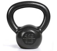 unycos - Pesa Rusa de Hierro Fundido, Kettlebell de 4 kg con Revestimiento Duradero, Mango Amplio para Ejercicios y Entrenamientos de Musculación, Culturismo y Fitness, Gimnasio en Casa (Negro)