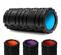 unycos - Rodillo para Masajes Musculares【33x14 cm】Resiste 150 kg | Cilindro de Espuma Dura para Fitness, Terapia con Foam Roller | Automasaje para Recuperación y Flexibilidad (Negro/Azul)