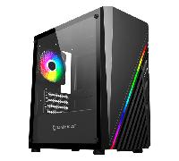 UNYKAch Caja PC Gaming Micro ATX Mini GLAYZE, Frontal ARGB, Cristal Templado Lateral, Ventilador ARGB 120 mm, USB 2.0 y Dos USB 3.0