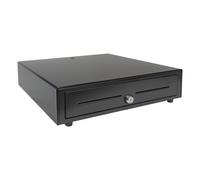 UNYKAch Cajón Portamonedas UNYCASH 56001 - Estructura Metálica 41x41cm - 4 Compartimentos para Billetes y 8 para Monedas - Apertura Automática RJ11 y Manual con Llave - Compatible con Sistemas POS