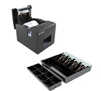 UNYKA Pack TPV Impresora Térmica ticket 80mm + Cajón Portamonedas automático